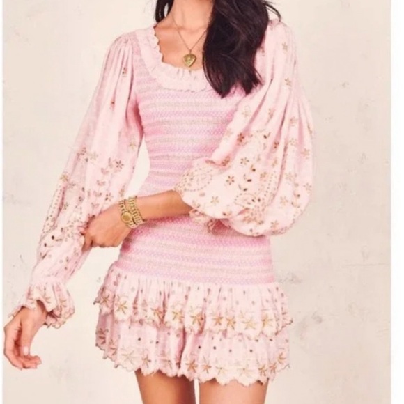 LoveShackFancy Dresses & Skirts - LoveShackFancy Pink Mini Dress